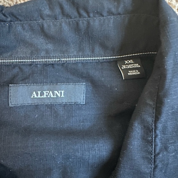 Alfani Men's Casual Button Down Shirt - Black - Picture 2 of 7